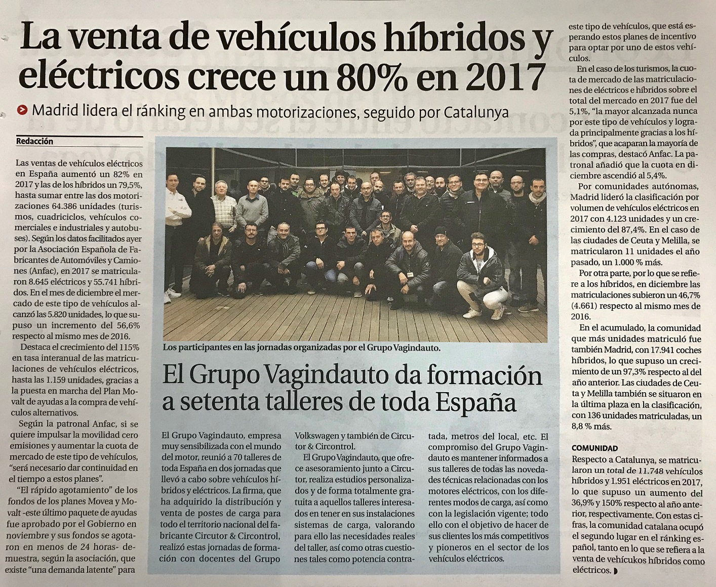 GRUPO VAGINDAUTO APUESTA POR LA FORMACION DE COCHES HIBRIDOS & ELECTRICOS