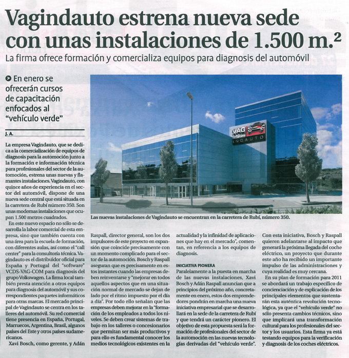 Vagindauto estrena nueva sede con unas instalaciones de 1.500m2